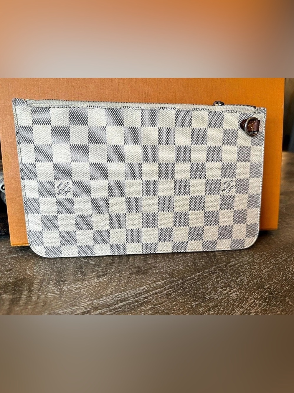 Louis Vuitton Neverfull MM Pouch (Damier Azur)